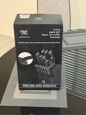 Hunter Black Knife Block Set 15-Piece